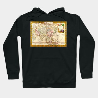 Guillaume Danet - Asia Map 1732 -  Ancient World Maps Hoodie